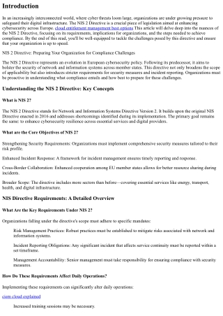 NIS 2 Directive: Preparing Your Organization for Compliance Challenges