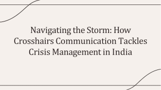 How Crosshairs Communication Tackles Crisis Management in India