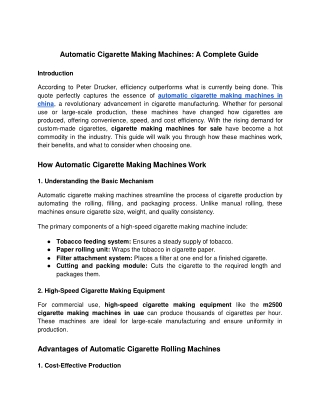 Automatic Cigarette Making Machines_ A Complete Guide - Google Docs