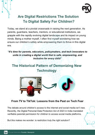 Are Digital Restrictions The Solution To Digital Safety For Children