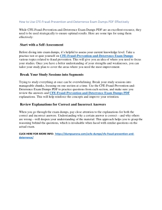 how to use cfe fraud prevention and deterrence