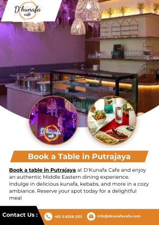 Book a Table in Putrajaya