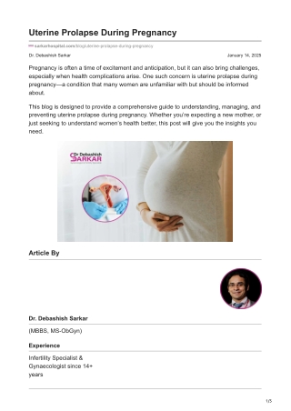 Uterine Prolapse During Pregnancy