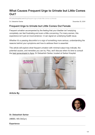 What Causes Frequent Urge to Urinate but Little Comes Out