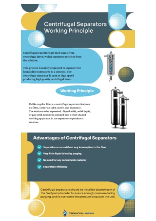 Centrifugal Separators Working Principles