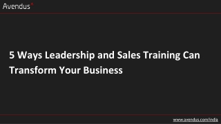 5 Ways Leadership and Sales Training Can Transform Your Business