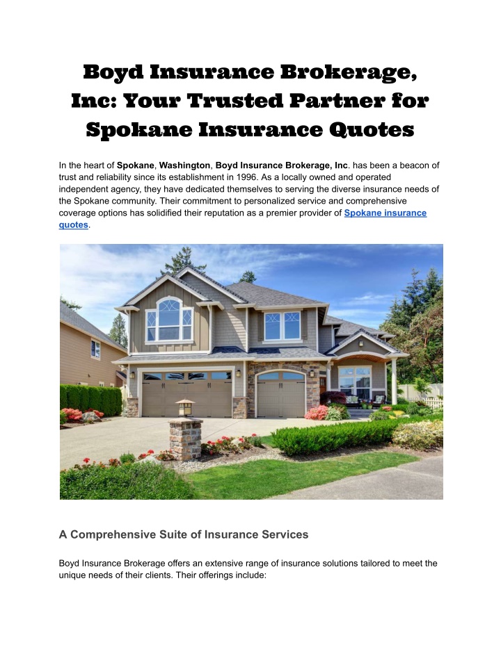 boyd insurance brokerage inc your trusted partner