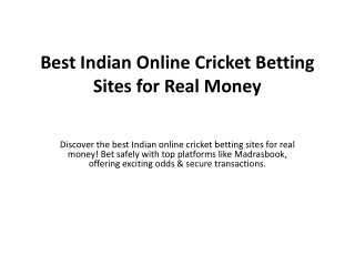Best Indian Online Cricket Betting Sites for Real Money