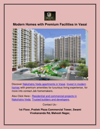 Modern Homes with Premium Facilities in Vasai