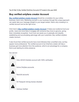 top 22 site to buy verified onlyfans accounts
