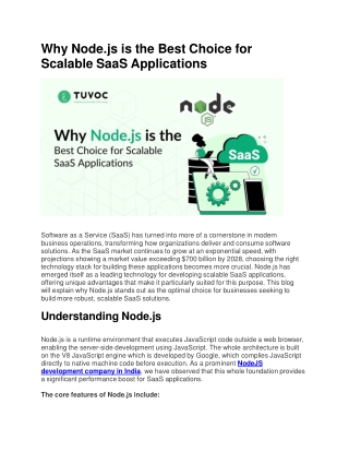 why node js is the best choice for scalable saas applications
