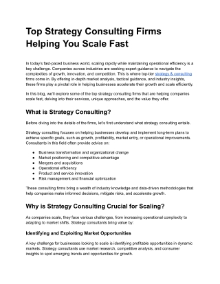 top strategy consulting firms helping you scale
