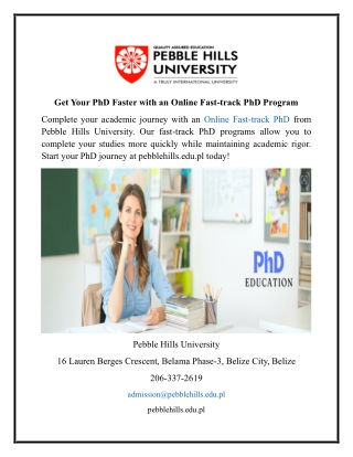 get your phd faster with an online fast track