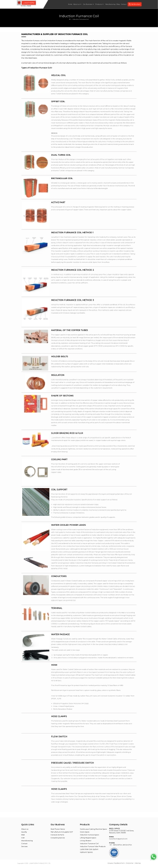Top Induction Coil Manufacturer in India – Lawatherm