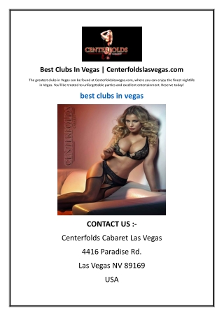 Best Clubs In Vegas | Centerfoldslasvegas.com