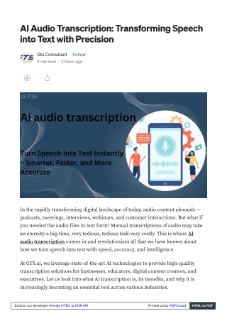 AI Audio Transcription Transforming Speech into Text with Precision