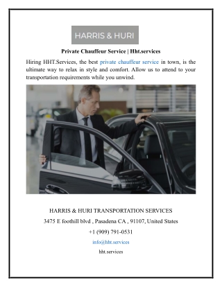 private chauffeur service hht services