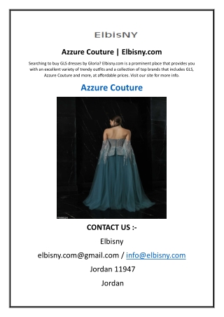 Azzure Couture | Elbisny.com