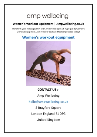 Women's Workout Equipment  Ampwellbeing.co.uk