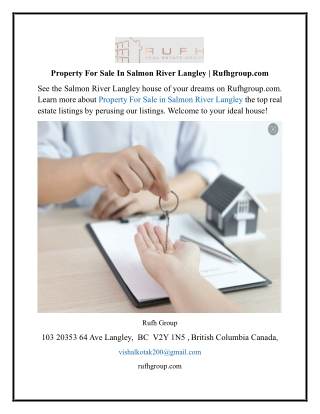 Property For Sale In Salmon River Langley Rufhgroup