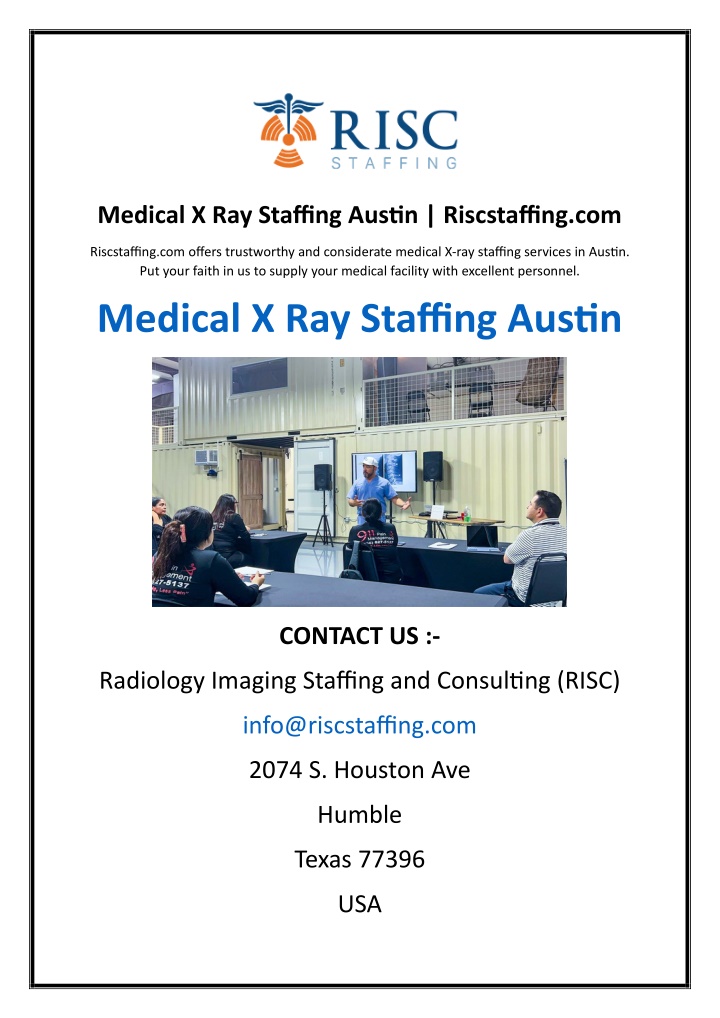 medical x ray staffing austin riscstaffing com