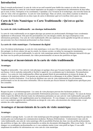 Carte de Visite Numérique vs Carte Traditionnelle: Le Duel Inattendu!