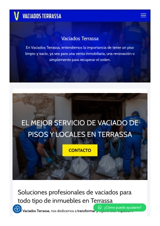 Vaciados Terrassa, vaciado de pisos y locales en Terrassa