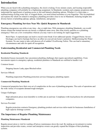 Emergency Plumbing Services Near Me: Quick Response in Mandurah