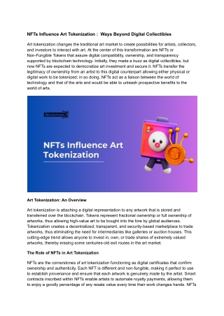 nfts influence art tokenization ways beyond