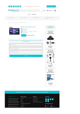 Projector Screen Rental Near Hyderabad, Telangana  @ ₹700