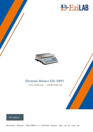 electronic balance ezl eb93 www ezilab com