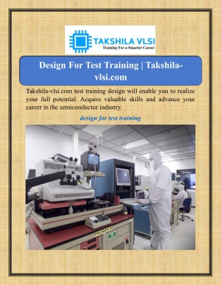 takshila vlsi com test training design will