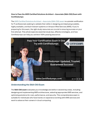 how to pass the aws certified solutions architect