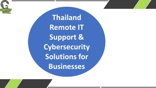Thailand Remote IT Support & Cybersecurity Solutions for Businesses