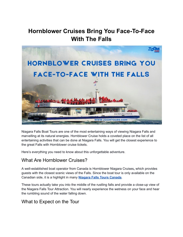 hornblower cruises bring you face to face with