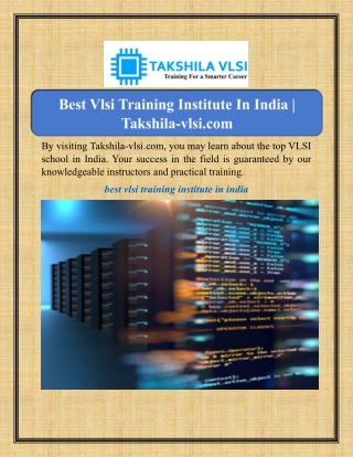 by visiting takshila vlsi com you may learn about
