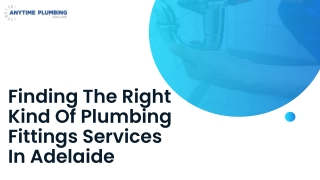 finding the right kind of plumbing fittings