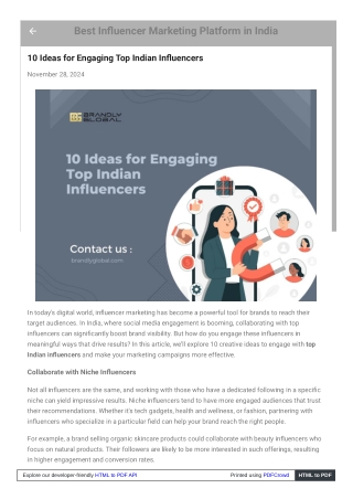 10 Ideas for Engaging Top Indian Influencers