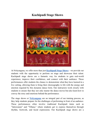 kuchipudi stage shows
