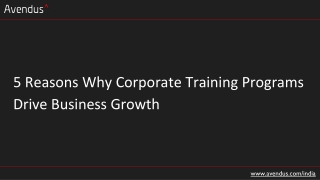 5 Reasons Why Corporate Training Programs Drive Business Growth