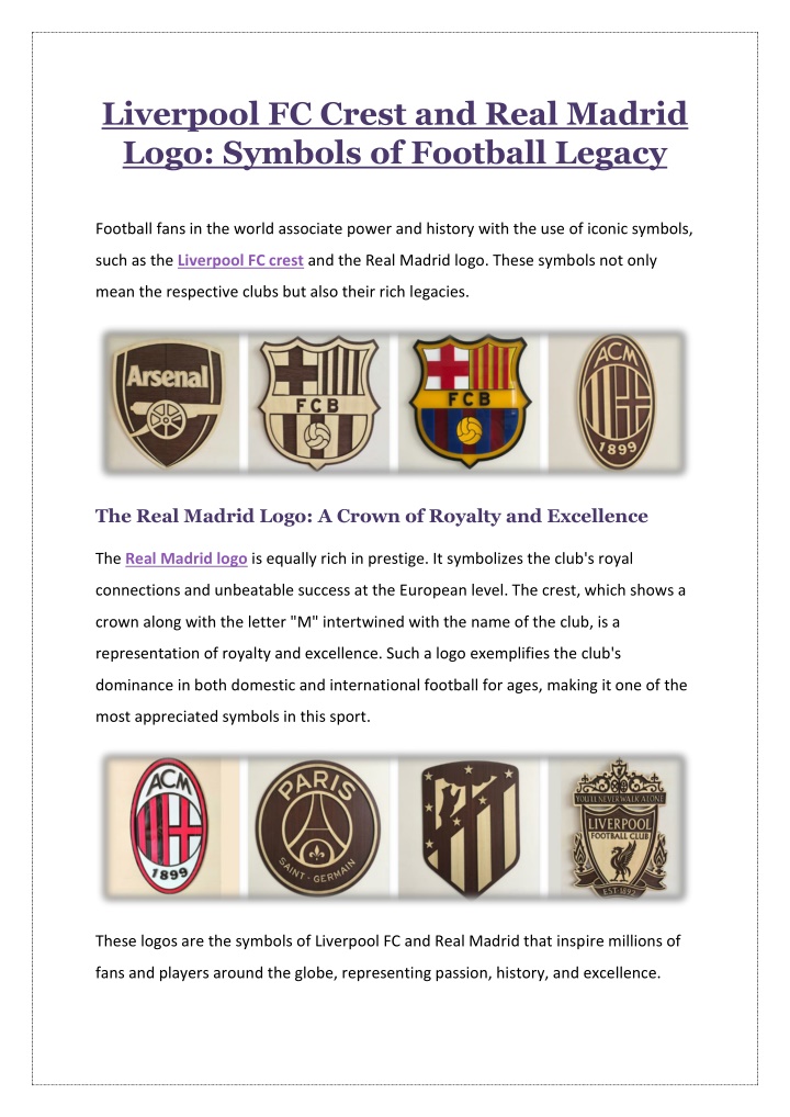 liverpool fc crest and real madrid logo symbols