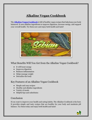 Alkaline Vegan Cookbook