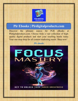 Plr Ebooks | Plrdigitalproducts.com