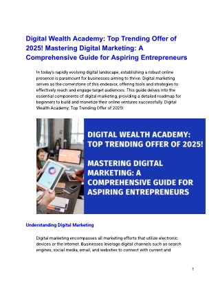 Digital Wealth Academy Digital Marketing Top Trending Offer of 2025