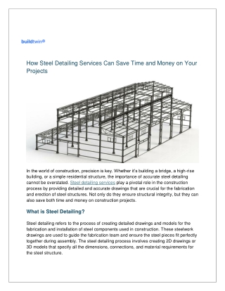 How Steel Detailing Services Can Save Time and Money on Your Projects