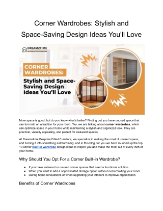 Corner Wardrobes_ Stylish and Space-Saving Design Ideas You’ll Love