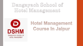 dangayach school of hotel management