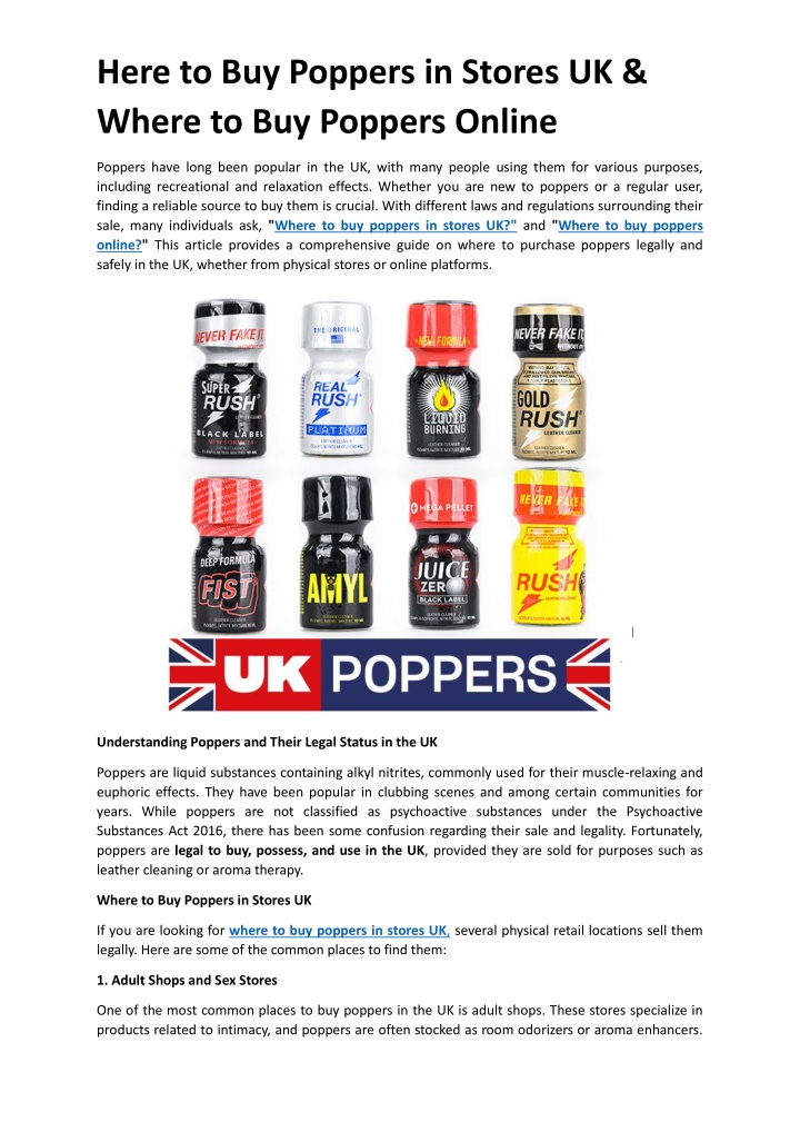 here to buy poppers in stores uk where