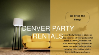 Premium Event Rentals in Denver CO Tableware Chairs