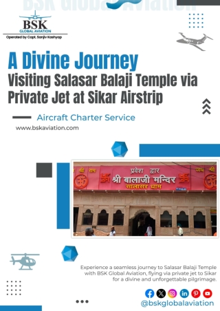 A Divine Journey - Visiting Salasar Balaji Temple via Private Jet at Sikar Airstrip